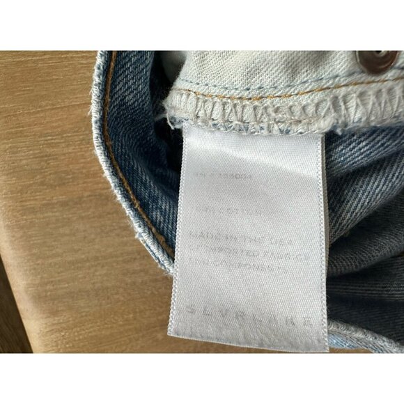SLVRLAKE London Straight Leg High Rise Jeans in Heartache Size 23 - Picture 8 of 13